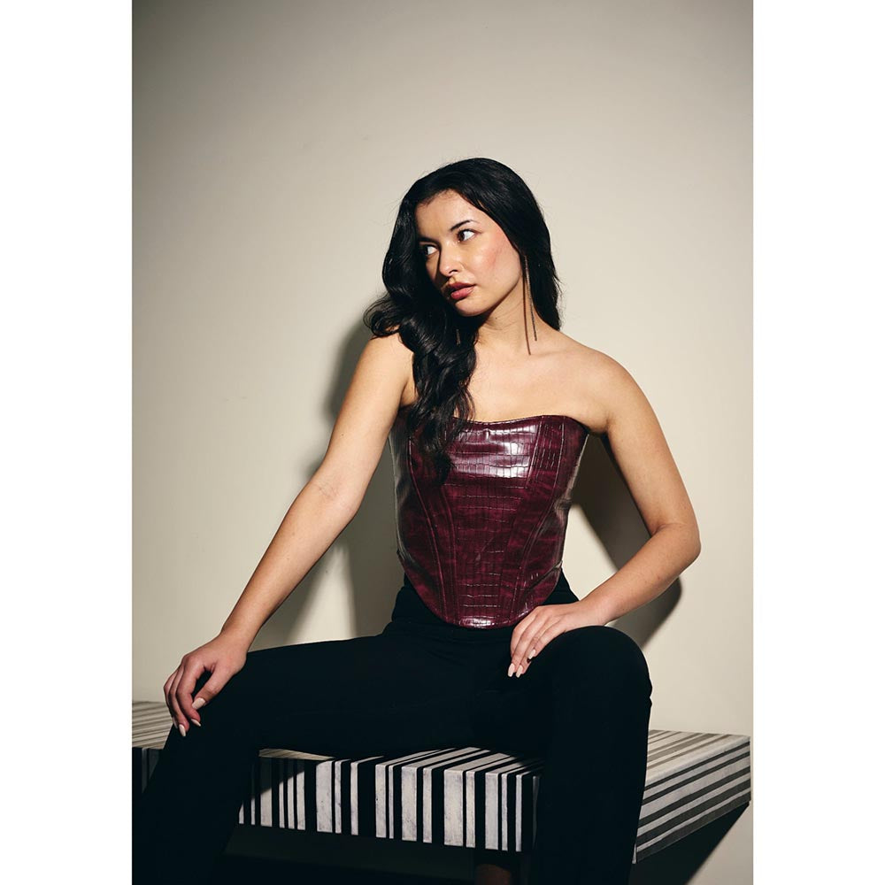 IT GIRL Women Wine Bulletproof Top