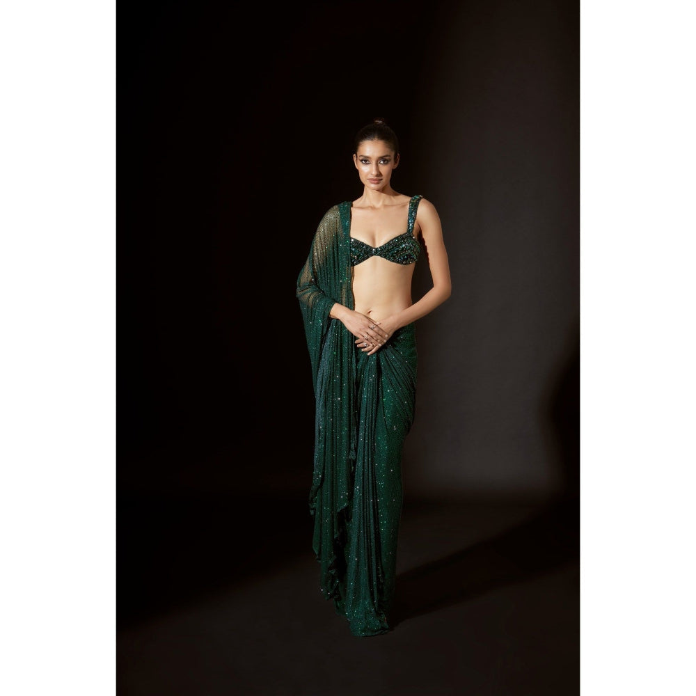 ITRH Nour Saree with Stitched Blouse
