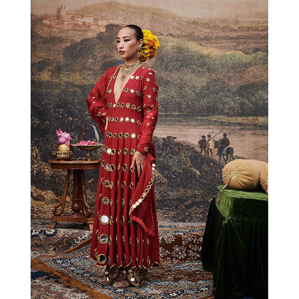 ITRH Inara Anarkali Kurta with Pant and Dupatta (Set of 3)