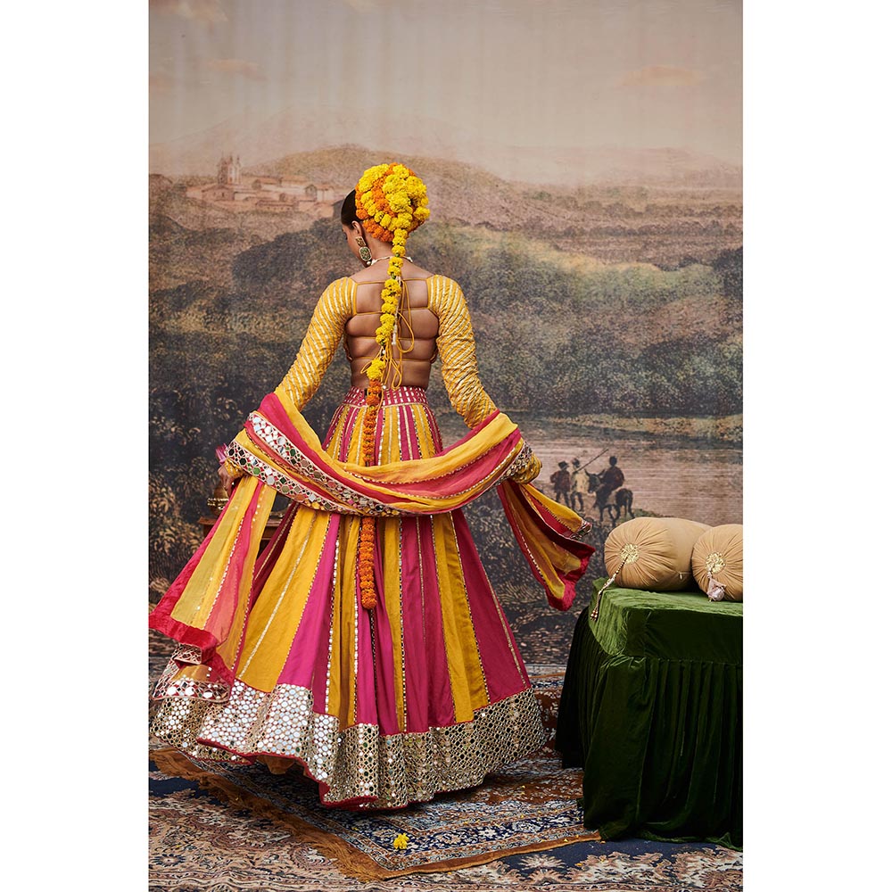 ITRH Padma Peet Lehenga with Blouse and Dupatta (Set of 3)