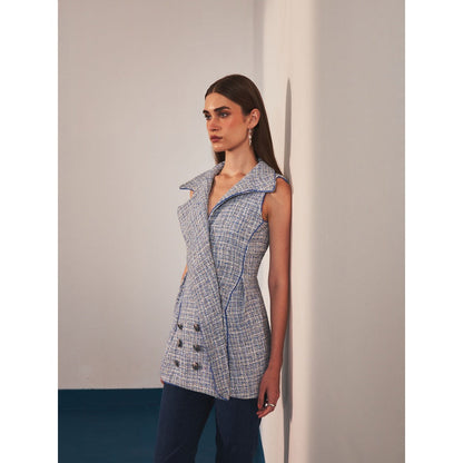 Ivory Rose Blue Azure Ascent Blazer