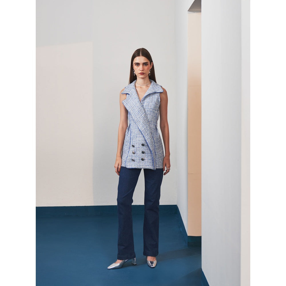 Ivory Rose Blue Azure Ascent Blazer