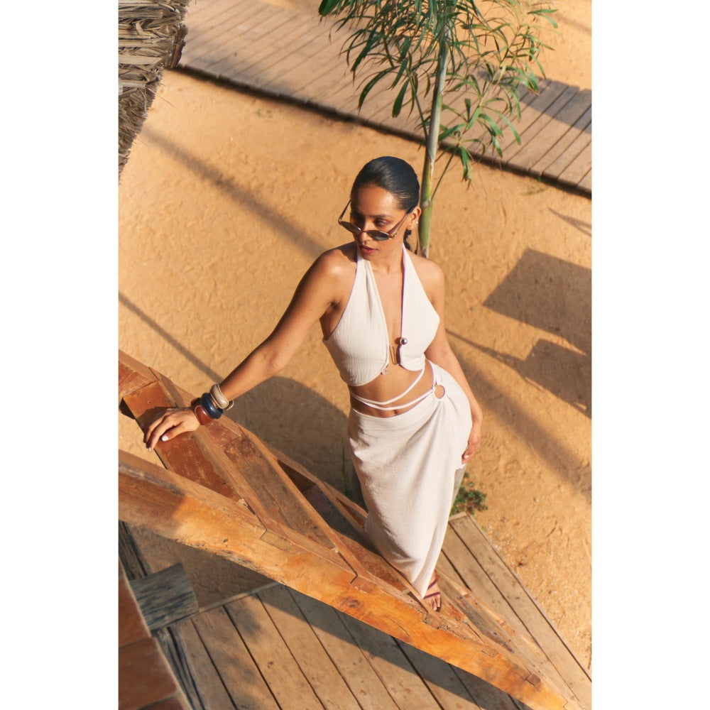 Ivory Rose SALT KISS White Co-Ord (Set of 2)