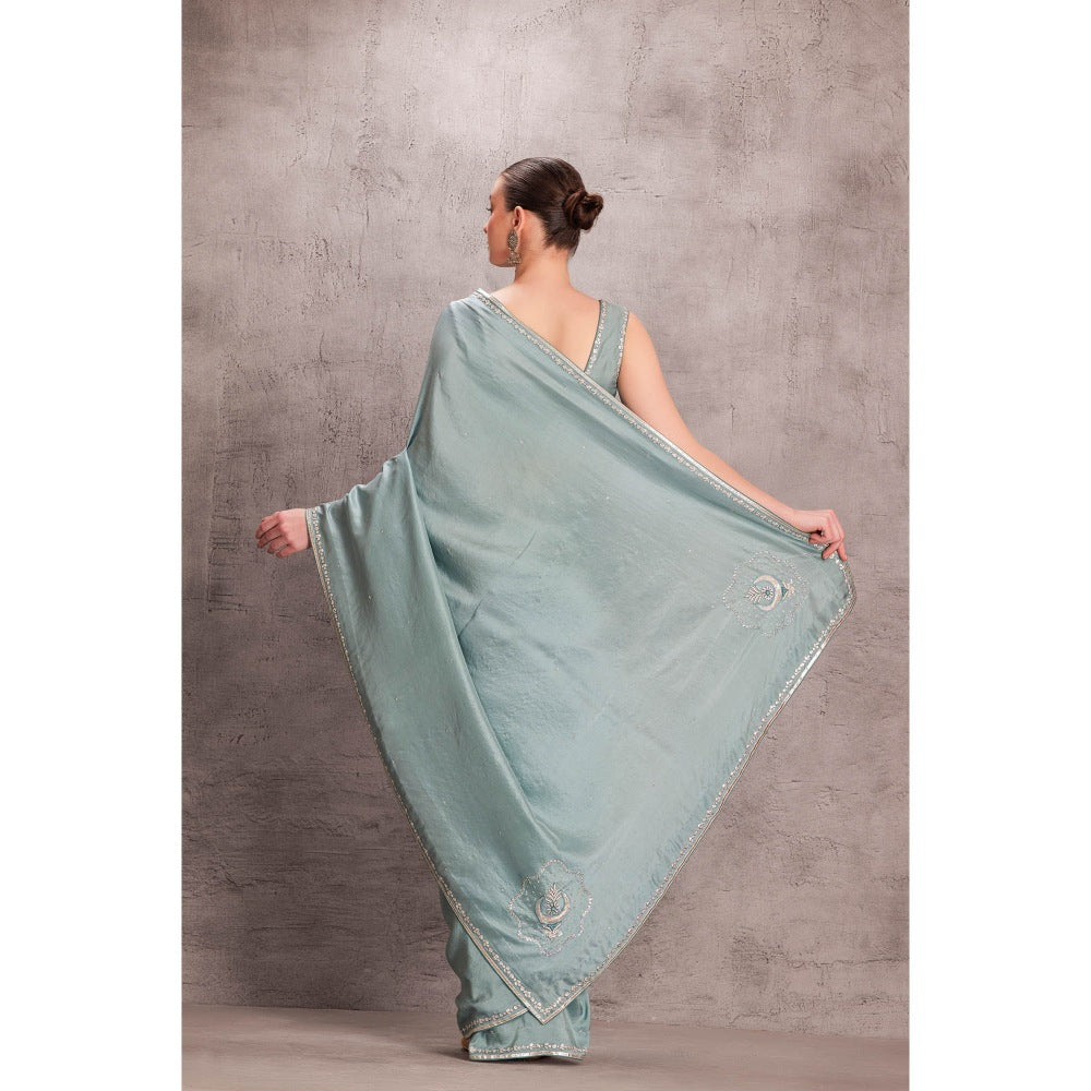 Janki India Women Embellished Pure Silk Saree with Stitched Blouse & Underskirt