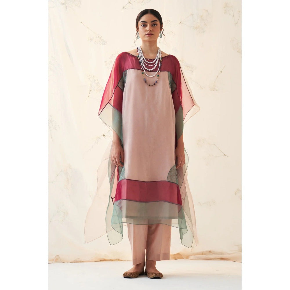 Janki India Multicolour Kaftan with Pant (Set of 2)