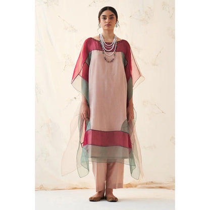 Janki India Multicolour Kaftan with Pant (Set of 2)