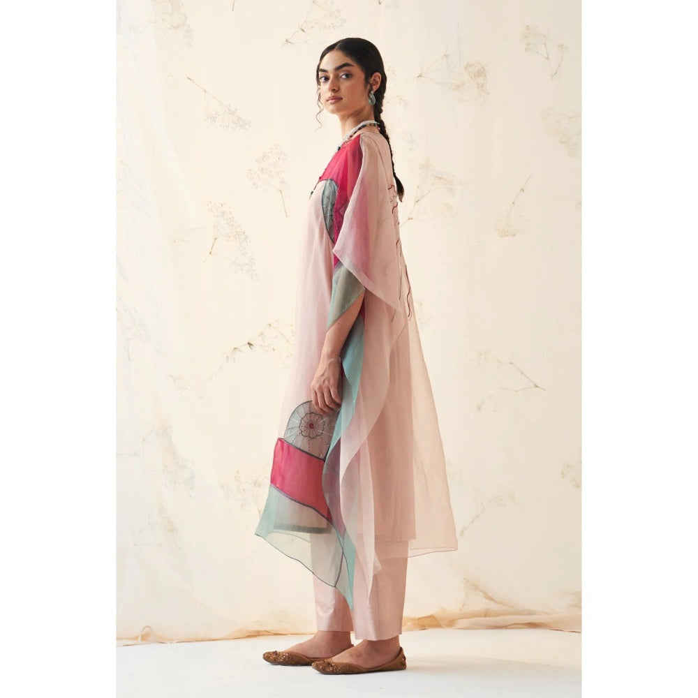 Janki India Multicolour Kaftan with Pant (Set of 2)