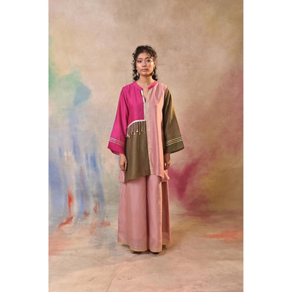 Jasashi Multicoloured Kurta with Palazzo (Set of 2)