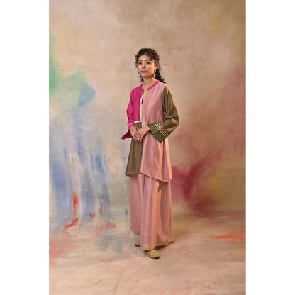 Jasashi Multicoloured Kurta with Palazzo (Set of 2)