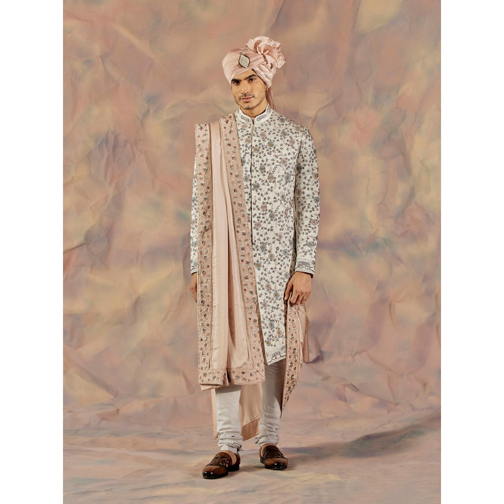 Jatin Malik Silver Lining Sherwani (Set of 5)