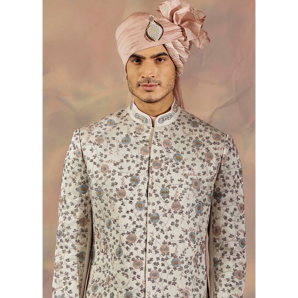 Jatin Malik Silver Lining Sherwani (Set of 5)
