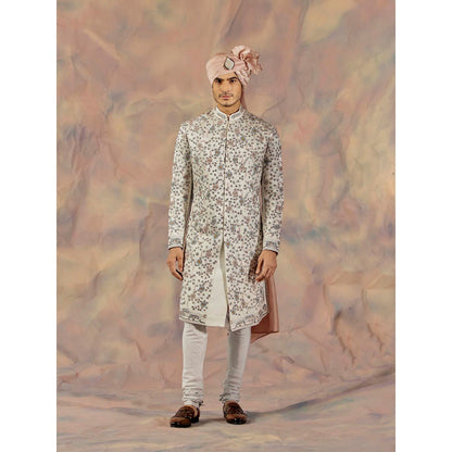 Jatin Malik Silver Lining Sherwani (Set of 5)