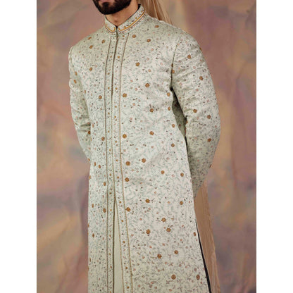 Jatin Malik The Blue Momentum Sherwani & Kurta (Set of 4)