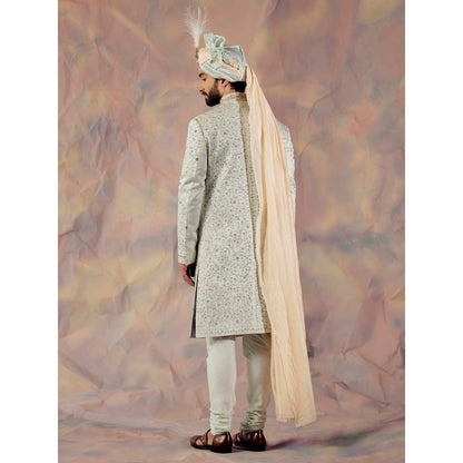 Jatin Malik The Blue Momentum Sherwani (Set of 5)