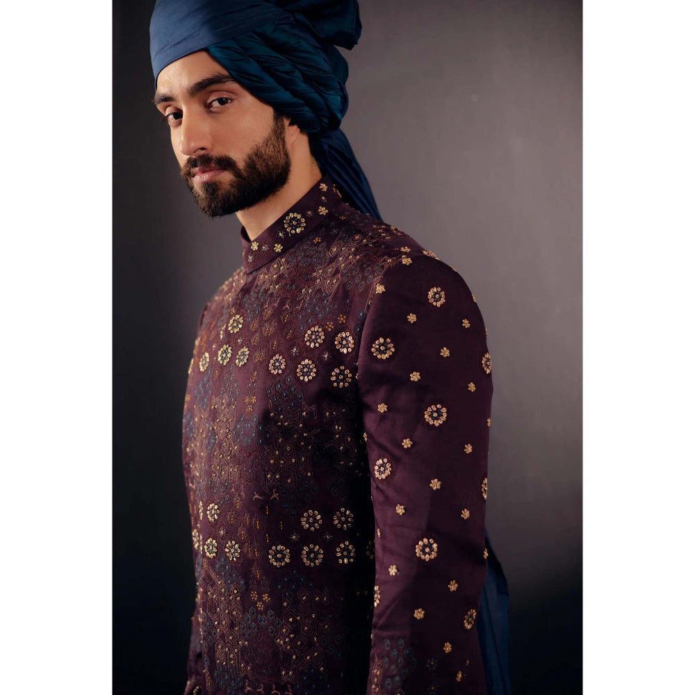 Jatin Malik Jmc Vino Sherwani (Set of 4)