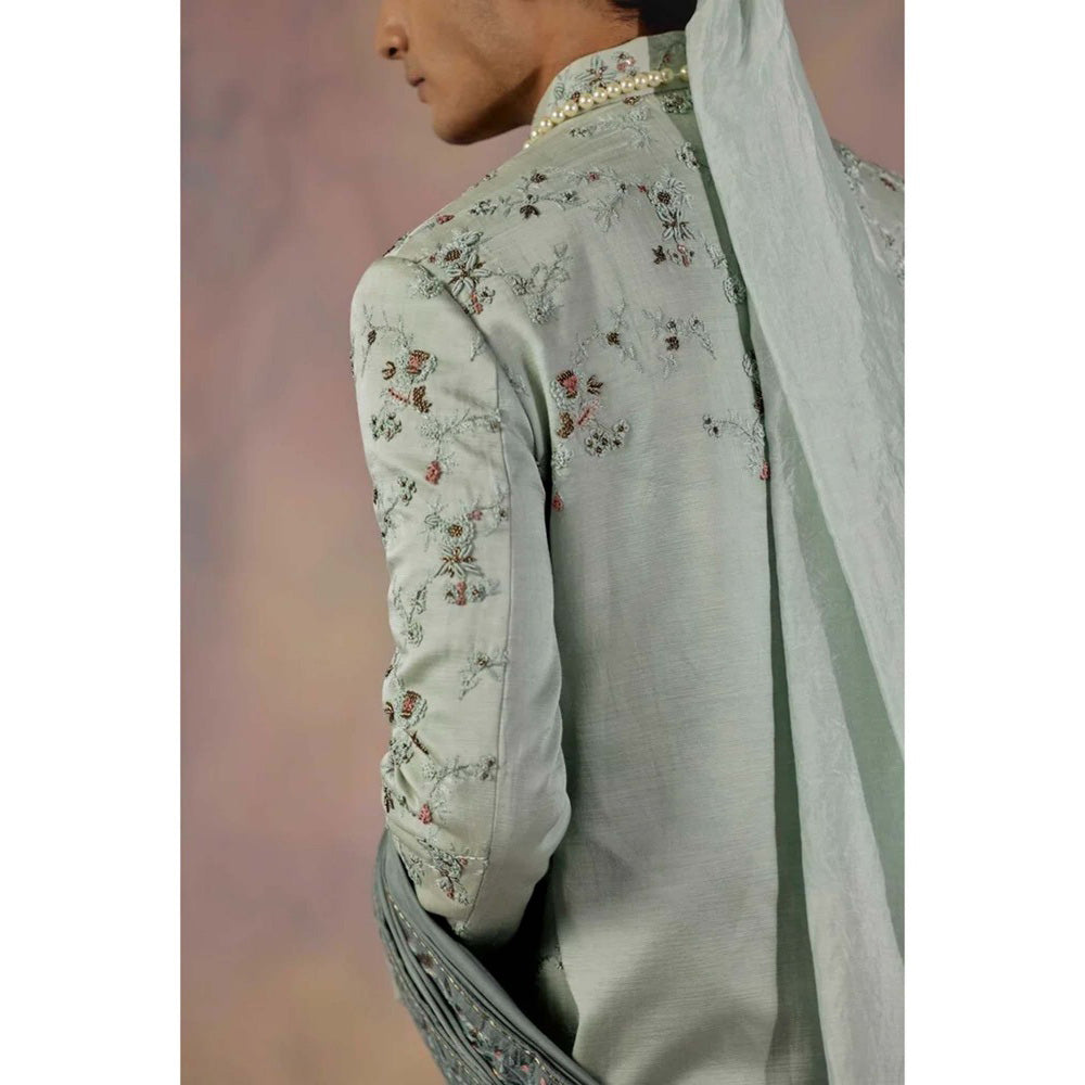 Jatin Malik Eau De Nil Sherwani (Set of 5)