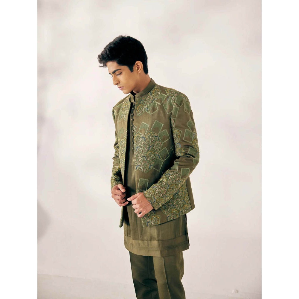 Jatin Malik The Olives Short Jacket (Set of 3)