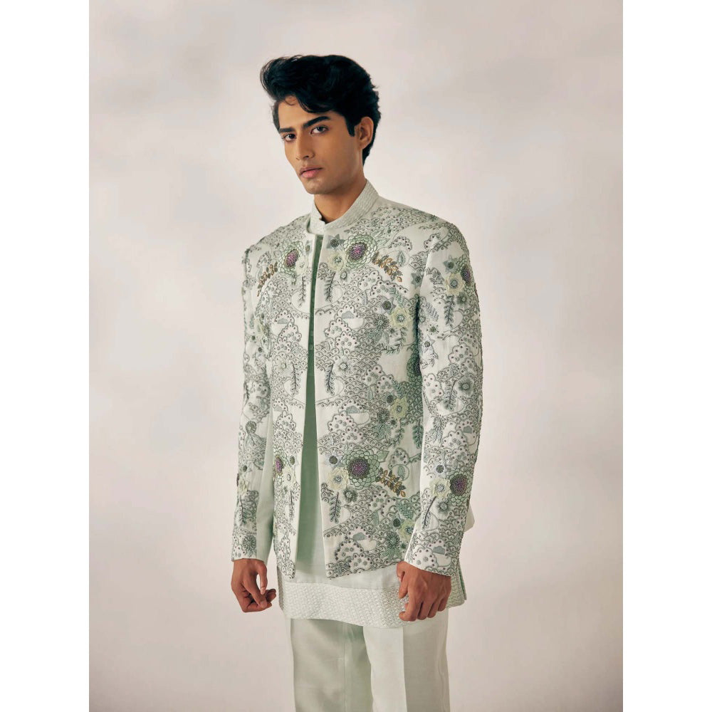 Jatin Malik Slow Blue Short Jacket (Set of 3)