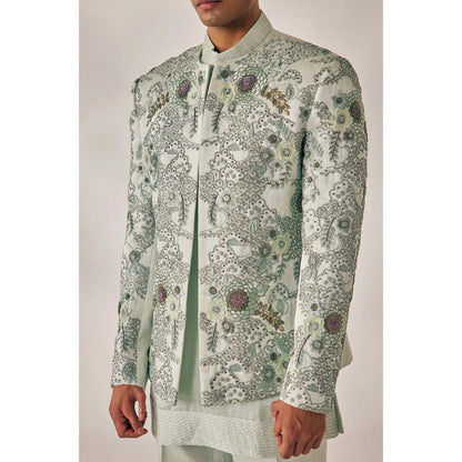 Jatin Malik Slow Blue Short Jacket (Set of 3)