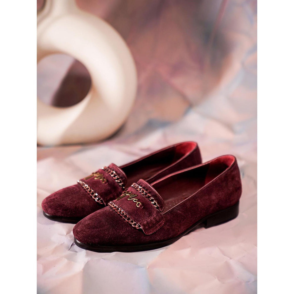 Jatin Malik Wine Chain Loafers