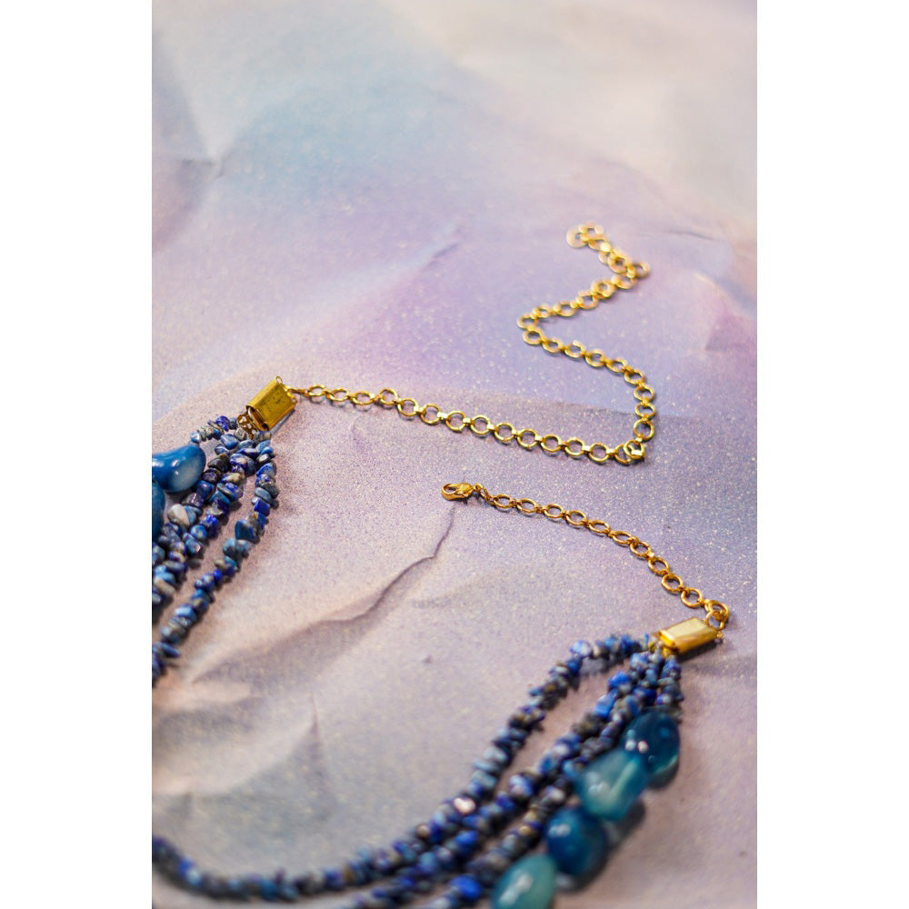 Jatin Malik Sapphire Waves Neckpiece