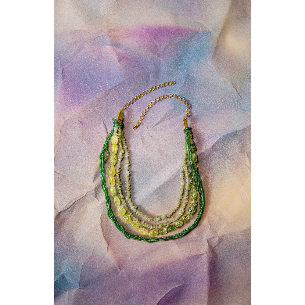 Jatin Malik Lime Gemstone Neckpiece