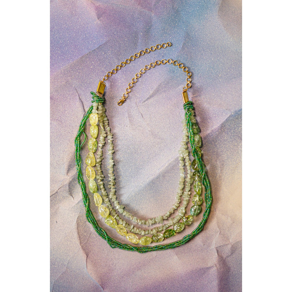 Jatin Malik Lime Gemstone Neckpiece