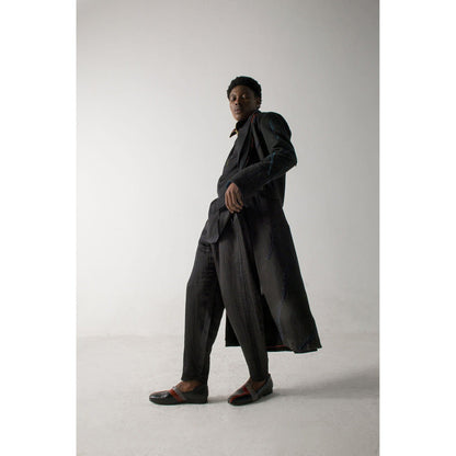 Jatin Malik Orange is the new Black Overcoat (Set of 3)