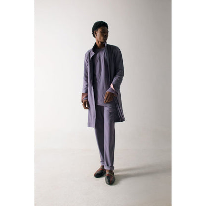 Jatin Malik English Purpul Overcoat (Set of 3)