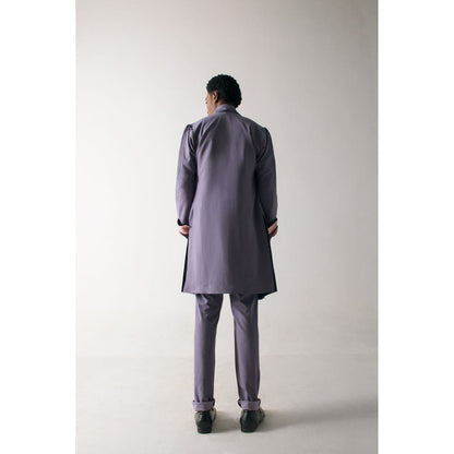 Jatin Malik English Purpul Overcoat (Set of 3)