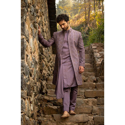 Jatin Malik English Purple Contemporary Jacket (Set of 3)