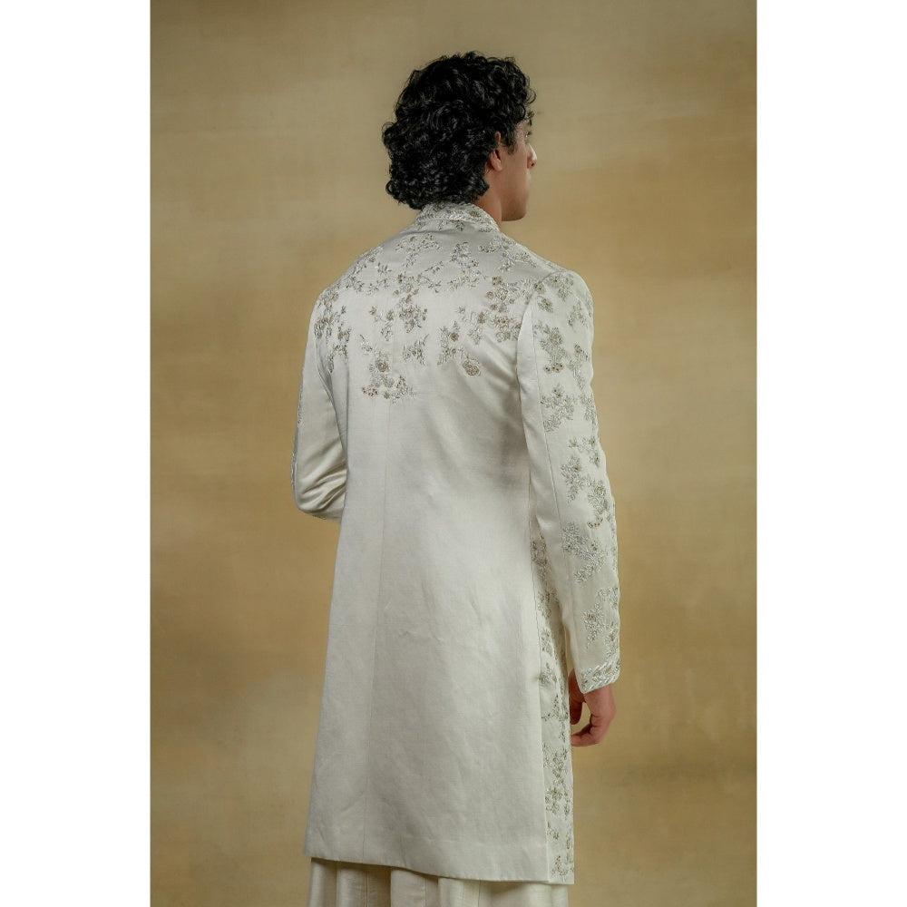 Jatin Malik Gardenia White Sherwani (Set of 3)