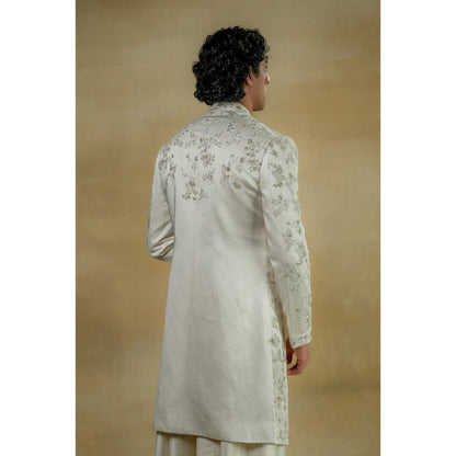 Jatin Malik Gardenia White Sherwani (Set of 3)