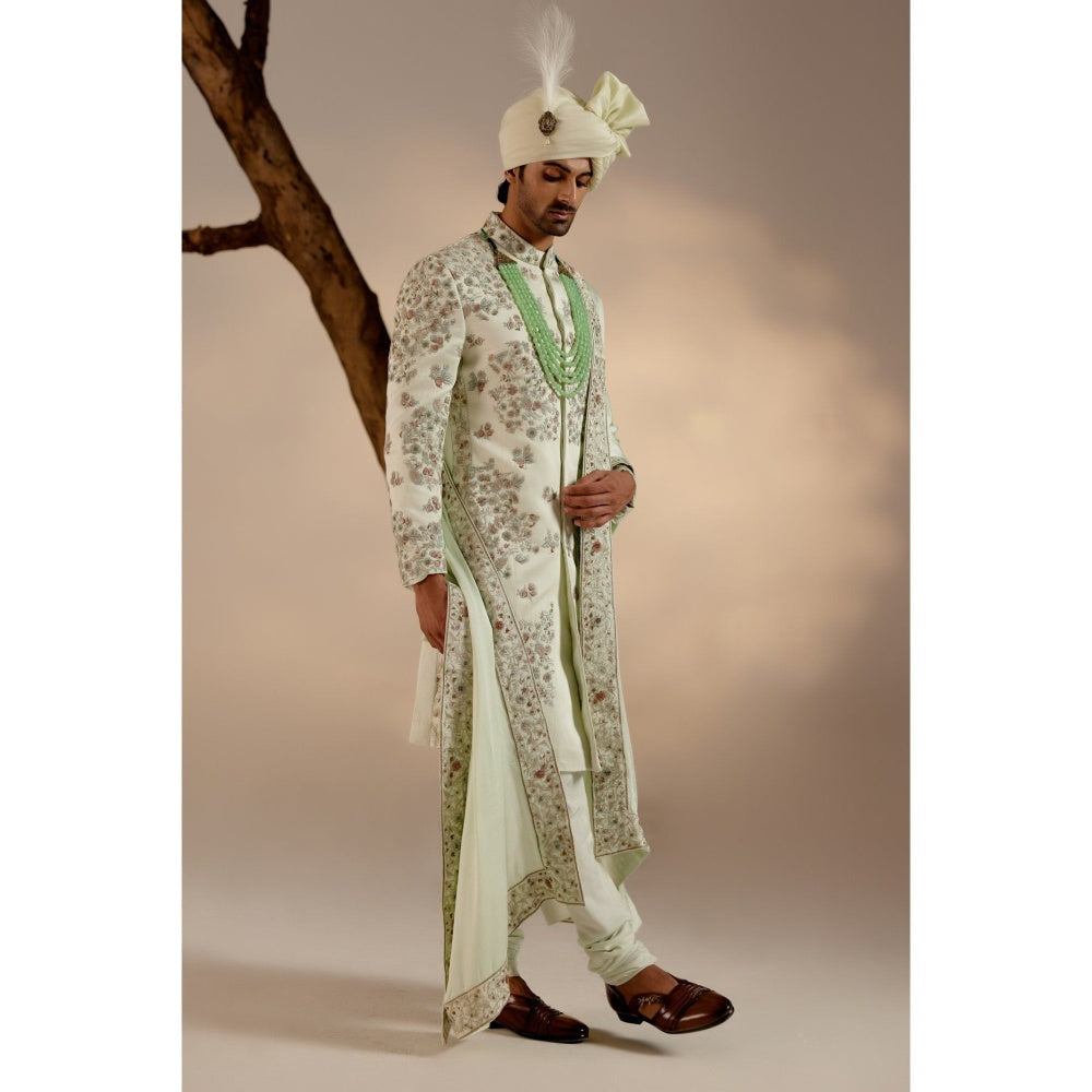 Jatin Malik The Elegant Groom Sherwani with Safa (Set of 4)