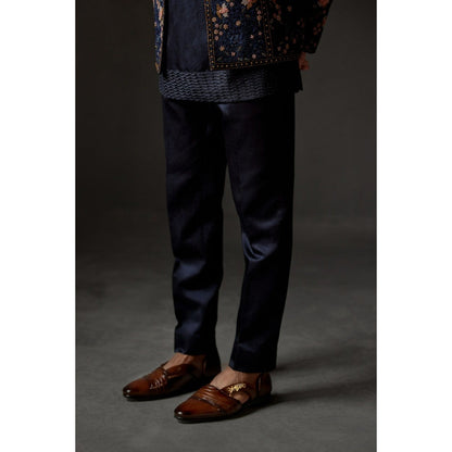 Jatin Malik Midnight Ombre Short Jacket with Kurta & Trouser (Set of 3)