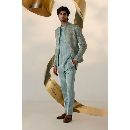 Jatin Malik Chateau Delight Short Jacket with Kurta & Trouser (Set of 3)