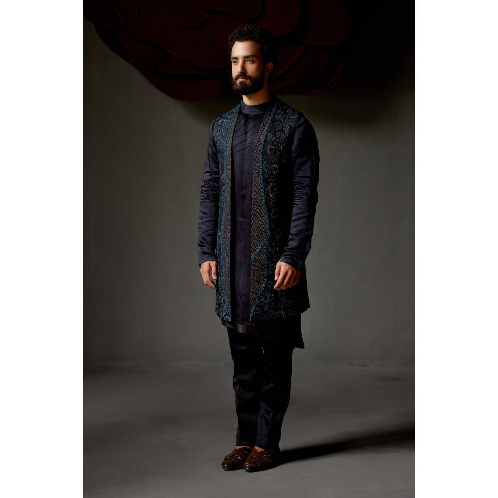 Jatin Malik John Wane Shrug with Kurta & Trouser (Set of 3)