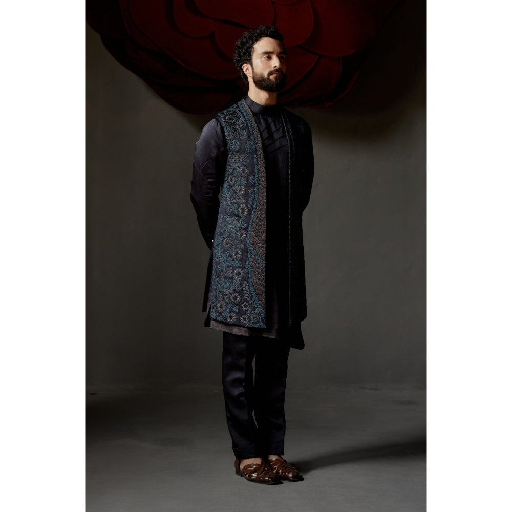 Jatin Malik John Wane Shrug with Kurta & Trouser (Set of 3)