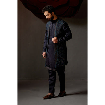 Jatin Malik John Wane Shrug with Kurta & Trouser (Set of 3)