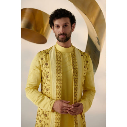 Jatin Malik Summer Love Shrug with Kurta & Trouser (Set of 3)