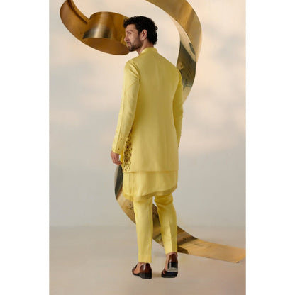 Jatin Malik Summer Love Shrug with Kurta & Trouser (Set of 3)