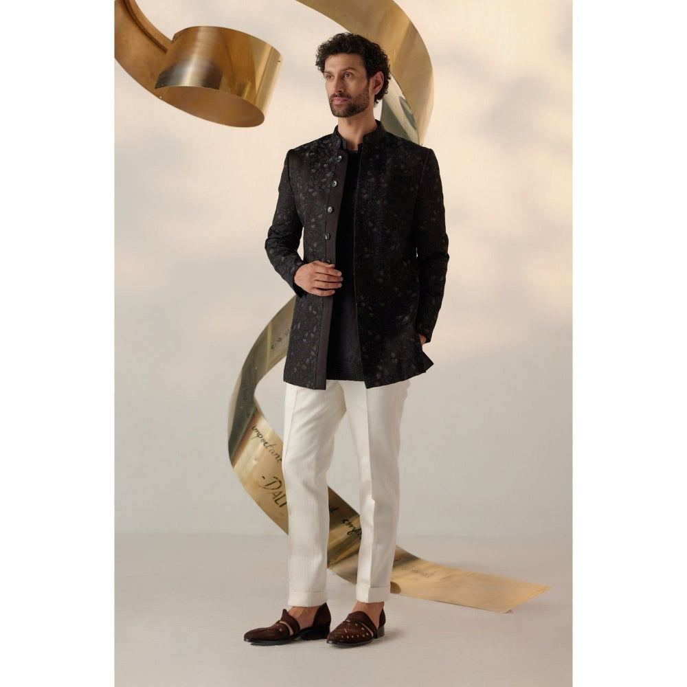 Jatin Malik Persian Night Long Bandhgala with Trouser (Set of 2)