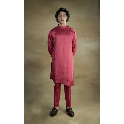 Jatin Malik Scarlet Kurta (Set of 2)