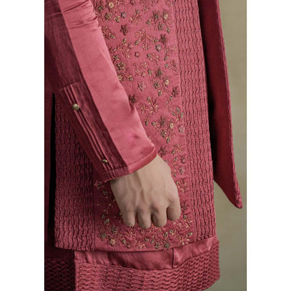 Jatin Malik Scarlet Kurta (Set of 2)