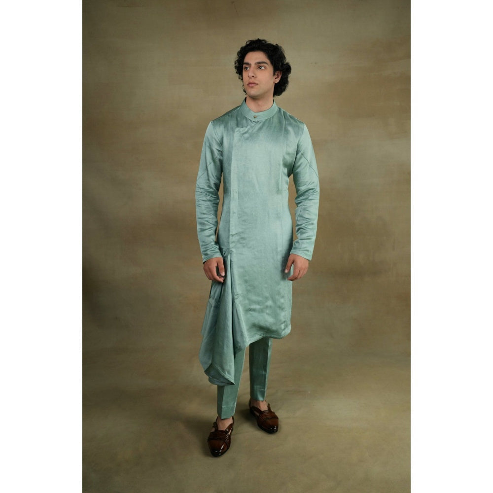 Jatin Malik Chateau Drape Kurta (Set of 2)