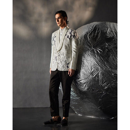 Jatin Malik Glimmer Comp Blazer with Shirt & Trouser (Set of 3)