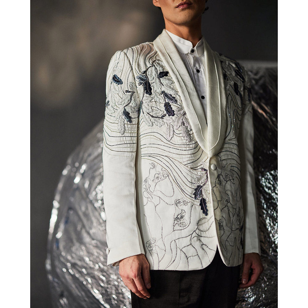 Jatin Malik Glimmer Comp Blazer with Shirt & Trouser (Set of 3)