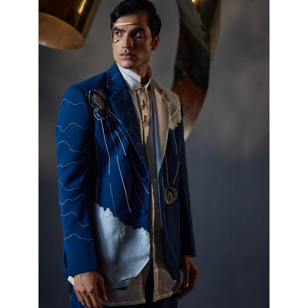 Jatin Malik The Floating Spider Blazer with Shirt & Trouser (Set of 3)