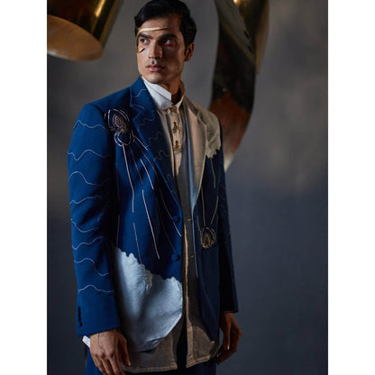 Jatin Malik The Floating Spider Blazer with Shirt & Trouser (Set of 3)