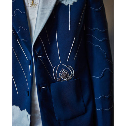 Jatin Malik The Floating Spider Blazer with Shirt & Trouser (Set of 3)